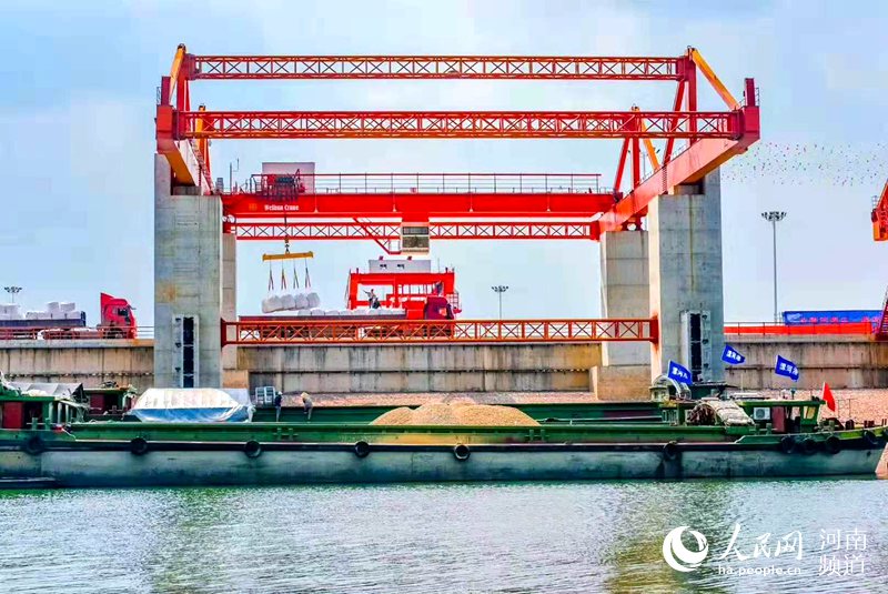 河南漯河港正式开航 再现“水旱码头”繁华盛景