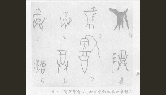 商代甲骨文、金文中的古器物象形字