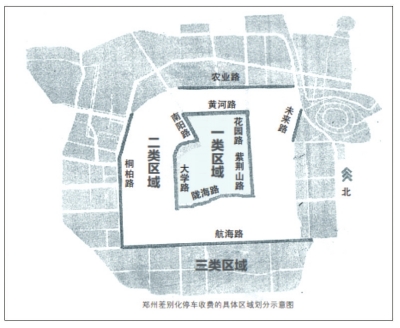 郑州拟修改的停车管理办法 一二三类区域扩大