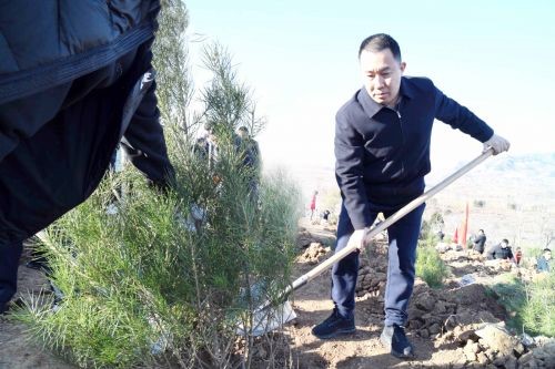 鹤壁市开展冬季义务植树活动 鹤壁市市长郭浩参加