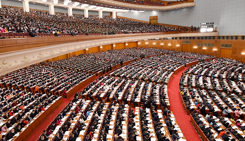 3月5日，第十三届全国人民代表大会第五次会议在北京人民大会堂开幕。新华社记者 高洁 摄