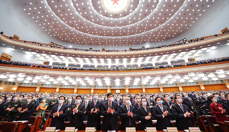 3月5日，第十三届全国人民代表大会第五次会议在北京人民大会堂开幕。新华社记者 邢广利 摄