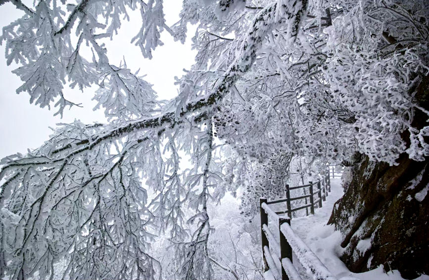 春雪尧山入画来。张浩摄
