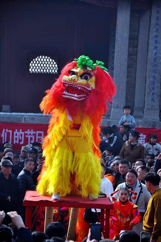 舞獅表演。浚縣文化廣電和旅游局供圖