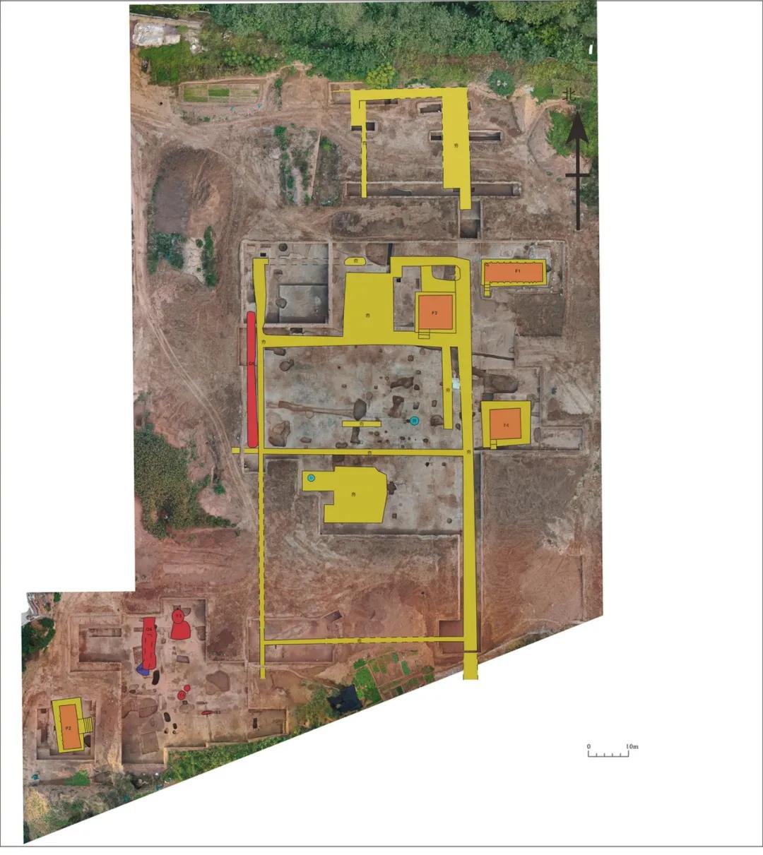 东周王城七里河官营手工业作坊遗址分布示意图。河南省文物考古研究院供图