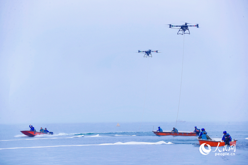 演练现场。人民网记者 霍亚平摄  