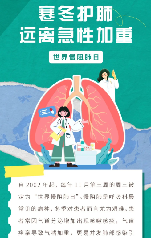 世界慢阻肺日——寒冬護肺遠離急性加重