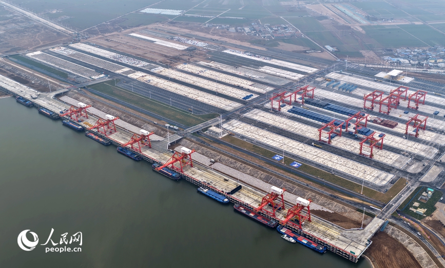 周口港中心港区。人民网记者 王玉兴摄