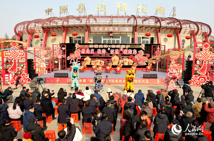东北庄杂技“村晚”现场。人民网记者 慎志远摄