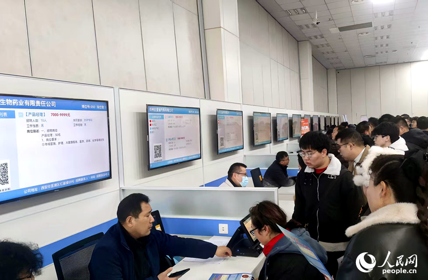 招聘会现场。人民网记者 杨晓娜摄