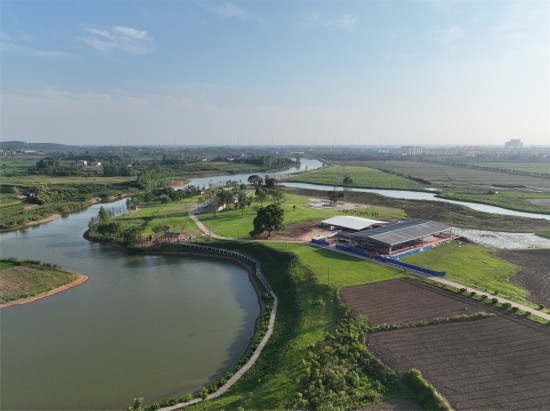 屈家岭遗址区航拍图