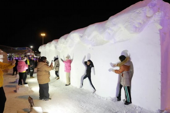 吉林辽源：60余组冰雪雕打欧博体育登录造梦幻城堡(图8)